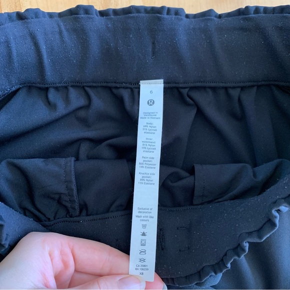 Lululemon Keep Moving Pant High Rise Tapered Jogger Black Trouser Size 6 - Picture 5 of 8